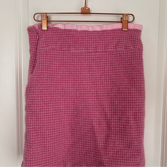 Tibi vintage wool pink checkered mini skirt - Picture 3 of 6
